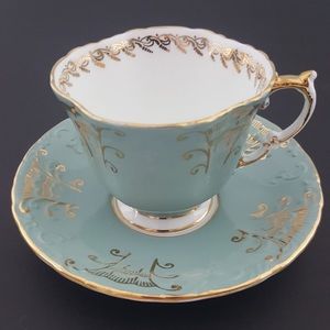 Aynsley Demitass Square Tea Cup & Saucer
